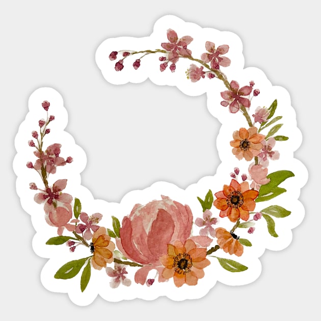 asymmetrical floral wreath Sticker by dreamtravel